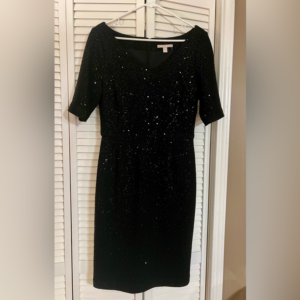 BANANA REPUBLIC SEQUIN V-NECK DRESS